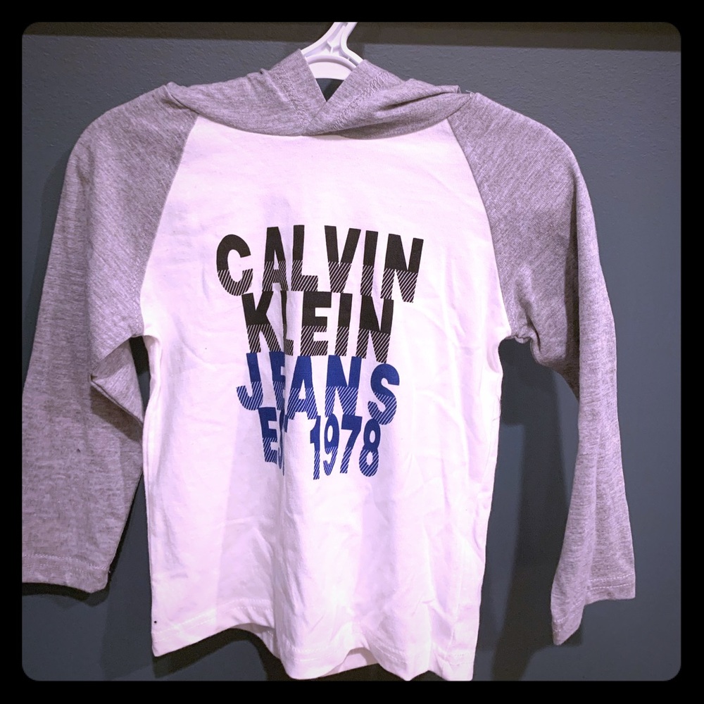 Calvin Klein long sleeve hooded t shirt